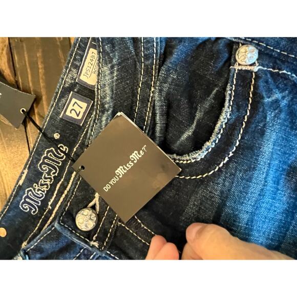 NWT Miss Me Jeans Bootcut Women’s 27 Country Western Embellished Aztec Cowgirl - Picture 13 of 16